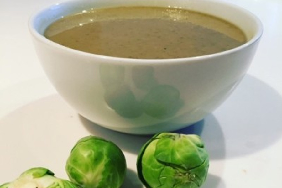 Brussels sprouts and chestnut soup